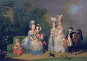 unknow artist Portrait of Carolina Wilhelmina of Orange (1743-1787) and her children. oil painting reproduction